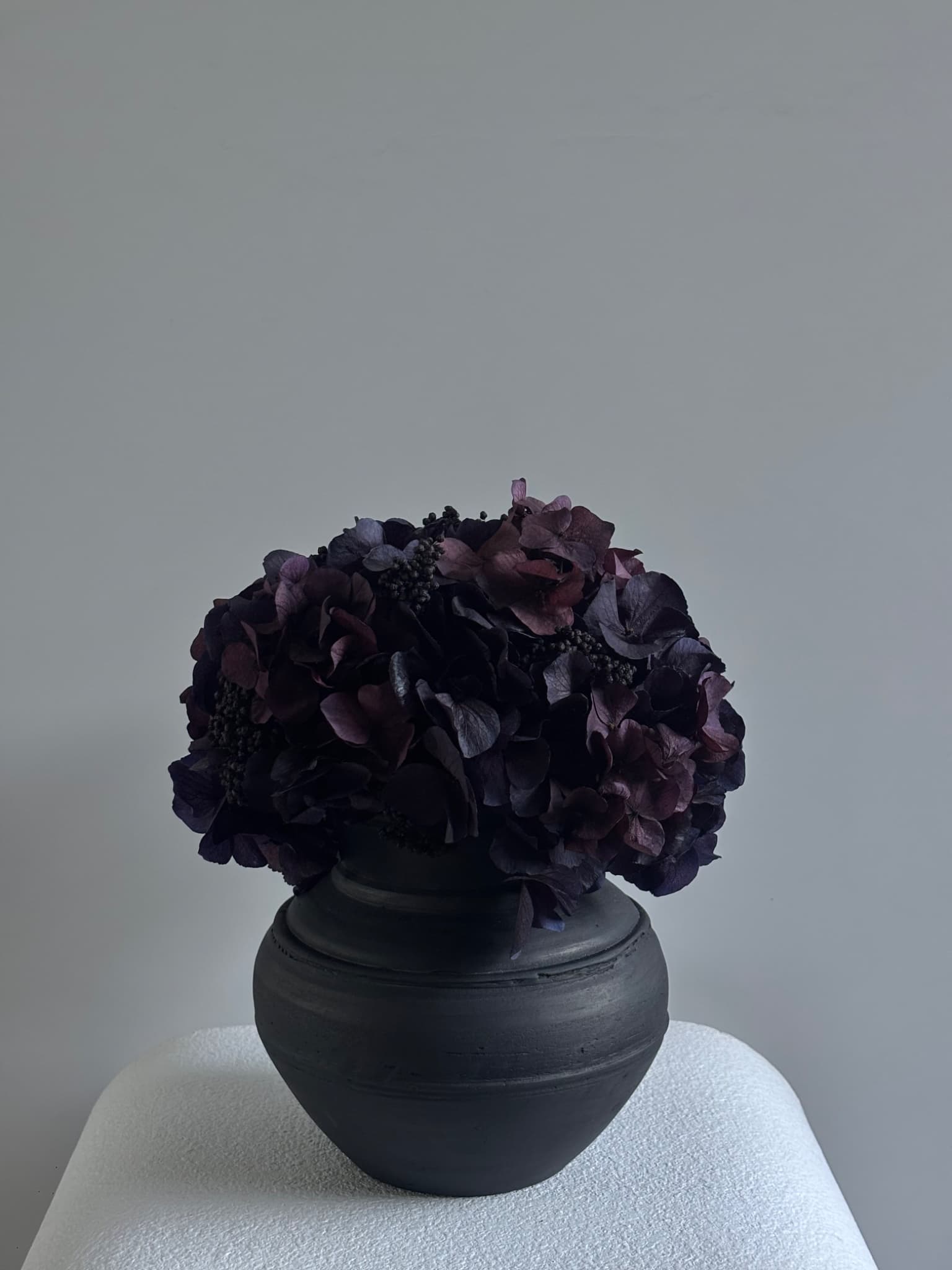 Midnight Hydrangea Vase